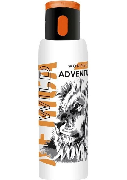 0,75 Lt Opak Desenli Düğmeli Tüp Matara-Africa Wild
