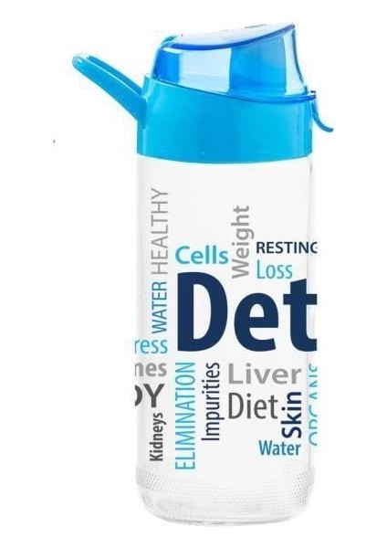 0,5 Lt Desenli Cam Matara-Detox-Como Kapak