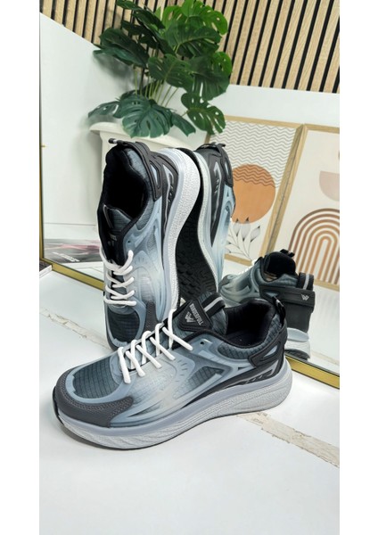 Günlük Erkek Sneaker Fileli Bağcıklı Kalın Tabanlı Rahat Spor Ayakkabı 4267