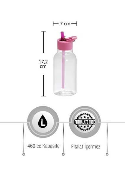 460 cc Desenli Pipetli Matara-Prenses