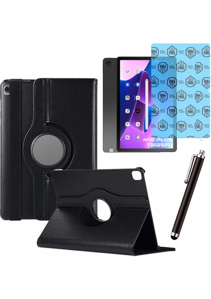 Lenovo Tab M10 Plus Tb 125FU 3 Nesil Uyumlu Kılıf Ekran Koruyucu ve Kalem Set