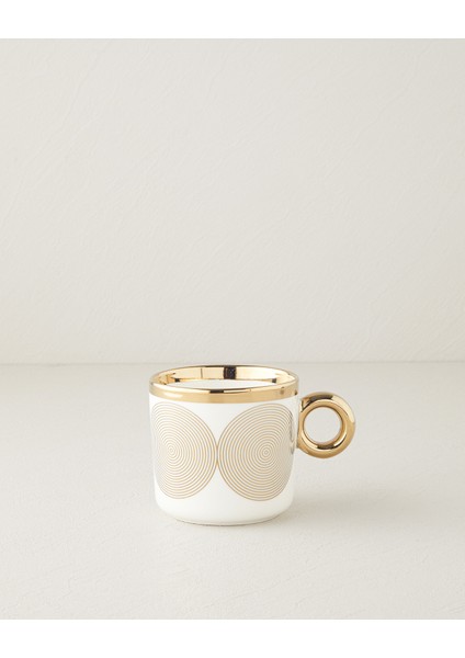 Gold Swirl New Bone China Kupa 380 ml Gold