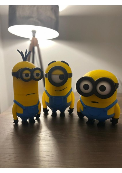 Minions Bob, Kevin, Stuart 3'lu Set Büyük Boy