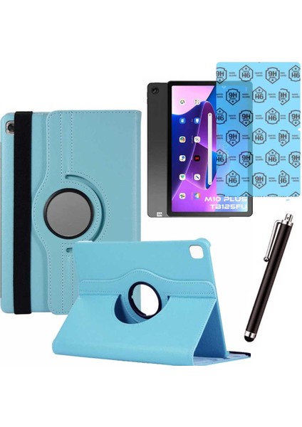 Lenovo Tab M10 Plus Tb 125FU 3 Nesil Uyumlu Kılıf Ekran Koruyucu ve Kalem Set