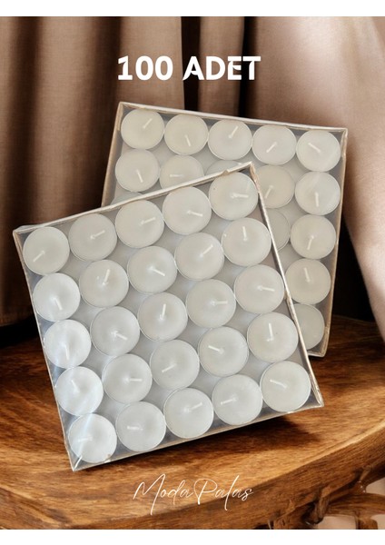 100 Adet Tealight Mum Tea Light Buhurdanlık Mumu
