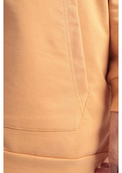 Soft Sarı-Fermuarlı Sweat Hırka