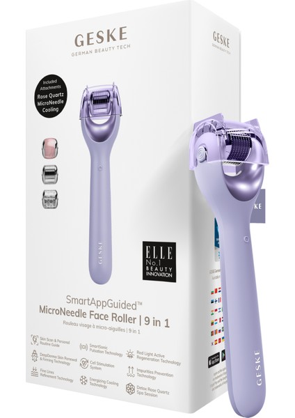 Mikro İğneli, Buz Başlığı, Pembe Kuvars Başlıklı Dermaroller Cihaz | MicroNeedle Face Roller