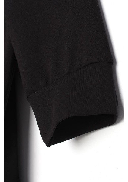 Siyah-Fermuarlı Sweat Hırka