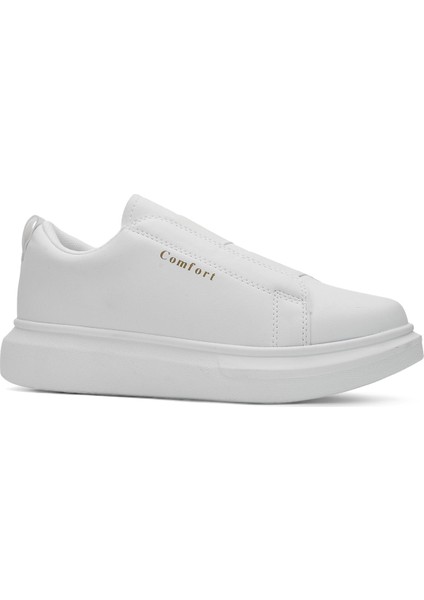 Günlük Erkek Sneaker Casual Kalın Yüksek Queen Taban Oval Burun Bant Detaylı Spor Ayakkabı 109