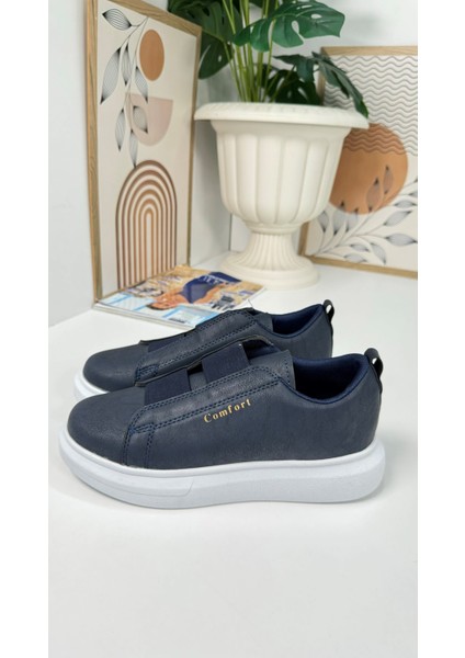 Günlük Erkek Sneaker Casual Kalın Yüksek Queen Taban Oval Burun Bant Detaylı Spor Ayakkabı 109 fiyatları