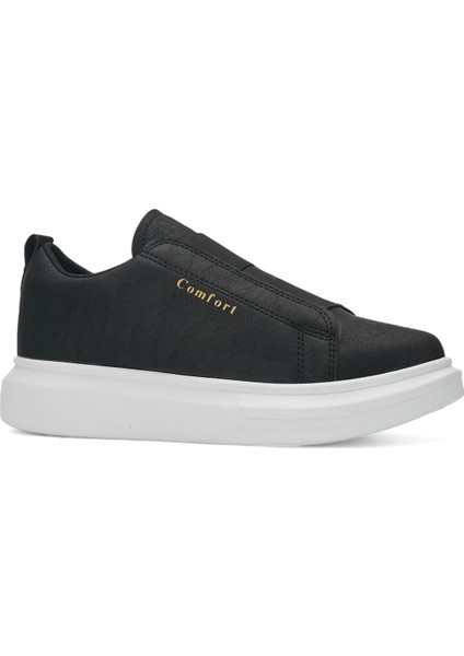 Günlük Erkek Sneaker Casual Kalın Yüksek Queen Taban Oval Burun Bant Detaylı Spor Ayakkabı 109