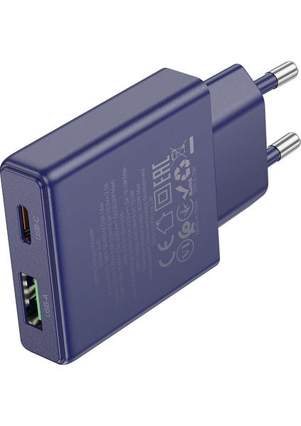 N45 PD30W + Qc3.0 Usb-C + Usb-A Hızlı Şarj Adaptörü