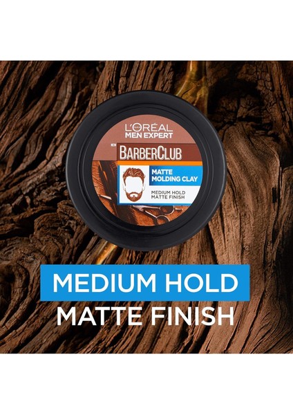 L'oreal Paris Men Expert Barber Club Orta Tutuş Mat Görünümlü Saç Şekillendirici Killi Wax 75 ml indirimleri