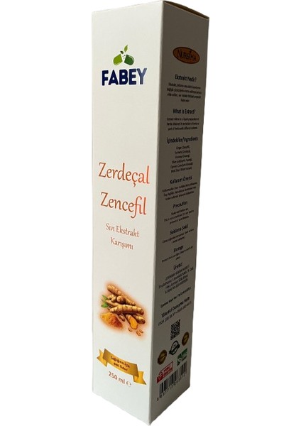 Zerdeçal Zencefil Sıvı Ekstrakt Karışımı 250 ml