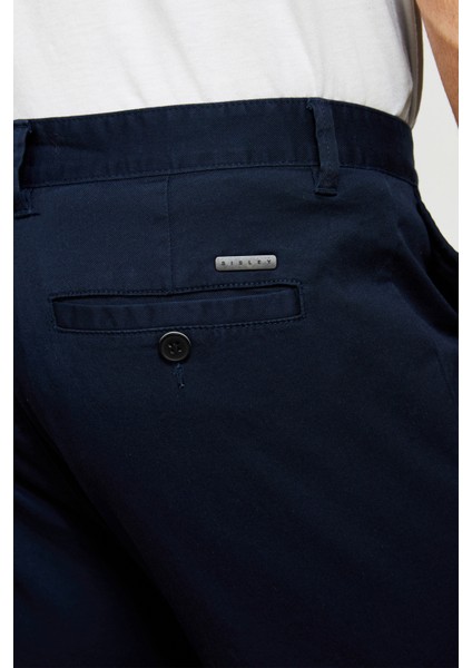 Streç Pamuklu Kemer Delikli Slim Fit Pantolon Erkek Lacivert Pantolon - 324P4AIHSF021 fiyatları