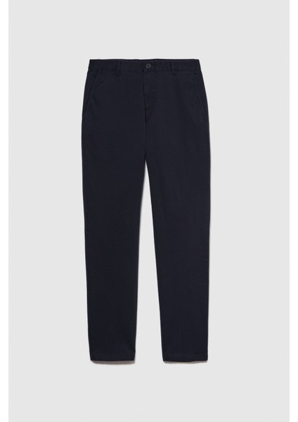 Streç Pamuklu Kemer Delikli Slim Fit Pantolon Erkek Lacivert Pantolon - 324P4AIHSF021 fırsatları