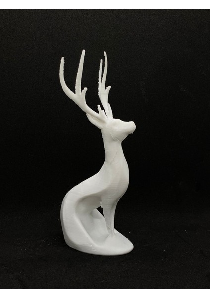 Yılbaşına Özel Minimalist Beyaz Geyik Heykeli-Biblo fiyatları
