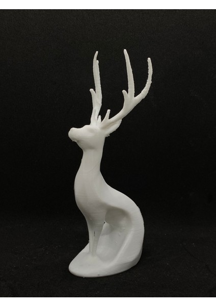Yılbaşına Özel Minimalist Beyaz Geyik Heykeli-Biblo fırsatları