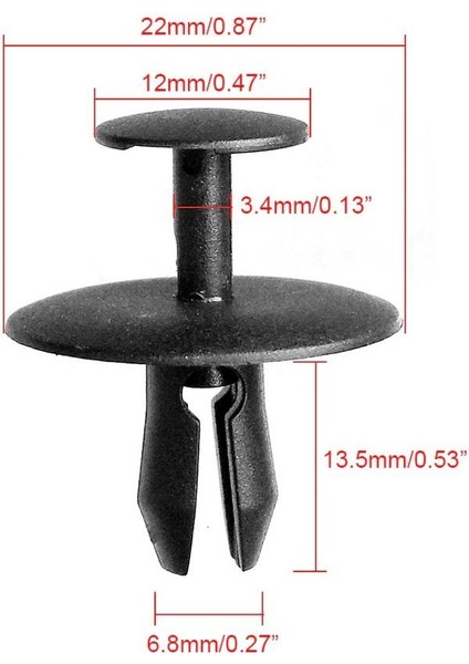C4 Izalatör Davlumbaz Iç Aksam Çok Amaçlı Klips 6997T2 100ADETLI Paket