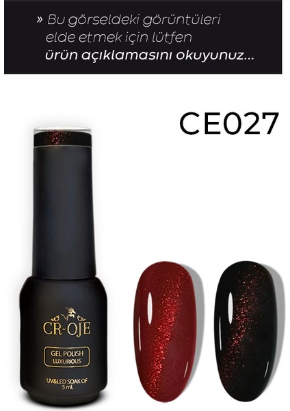 Kalıcı Oje 7d Cat Eye-027 (5 ML) Kırmızı