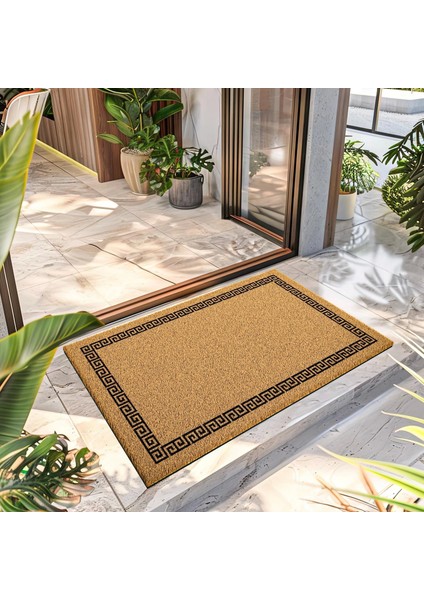 Paspas Konsept Siyah Çerçeve Desenli Kapı Önü Paspası 40 x 60 cm
