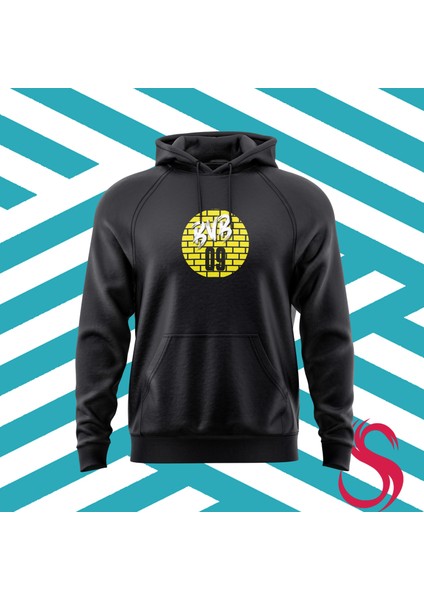 Sweatshirt Bvb Wall Siyah Hoodie