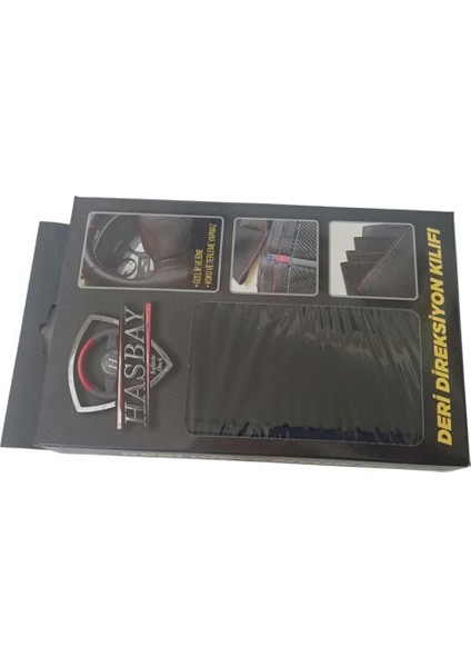 Dikişli Deri Direksiyon Kılıfı, Karbon/nubuk/mavi Yüzüklü Model/mavi Dikişli Hızlı Kargo fiyatları