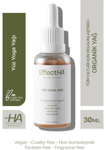 Tüm Ciltler İçin Dolgunlaştırıcı Organik Yüz Yoga Yağı 30ml