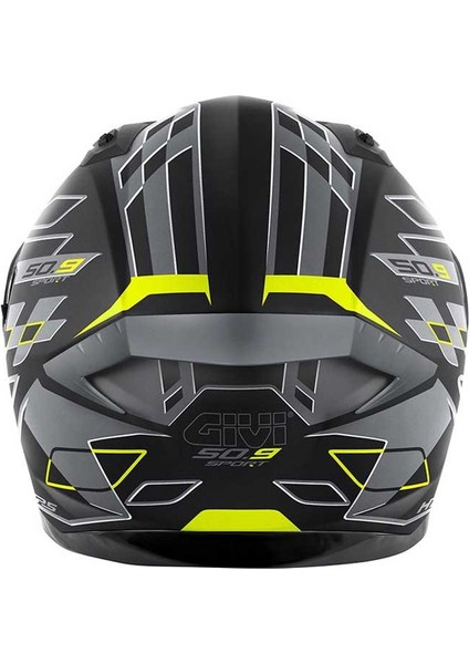 Gıvı 50.9 Assault Mat Siyah-Gri-Neon Sarı Kask