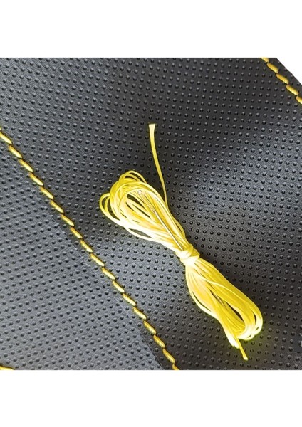 Dikişli Deri Direksiyon Kılıfı Noktalı Deri Otomobil Grubu 37-39 cm Çap Direksiyonlar Hızlı Kargo fiyatları