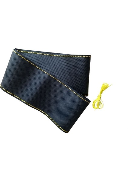 Dikişli Deri Direksiyon Kılıfı Noktalı Deri Otomobil Grubu 37-39 cm Çap Direksiyonlar Hızlı Kargo modelleri