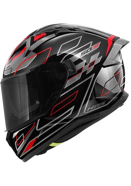Gıvı 50.9 Assault Siyah-Tıtanıum-Kırmızı Kask