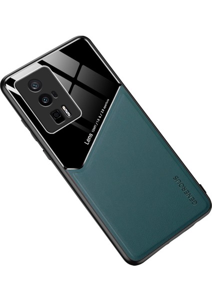 Xiaomi Redmi K60 5g / K60 Pro 5g Deri Kaplamalı Tpu + Pc Kapağı Manyetik Araç Tutucu Telefon Kılıfı (Yurt Dışından)