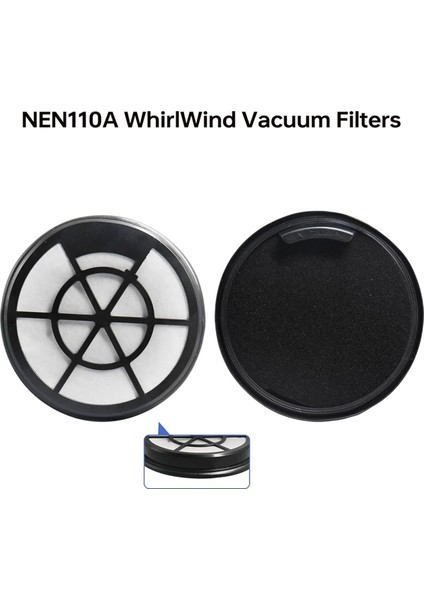 NEN110B NEN110A Whirlwind Torbasız Hazneli Temizleyici Için Vakum Filtresi, 6'lı Paket Giriş Çerçevesi ve Sünger (Yurt Dışından)