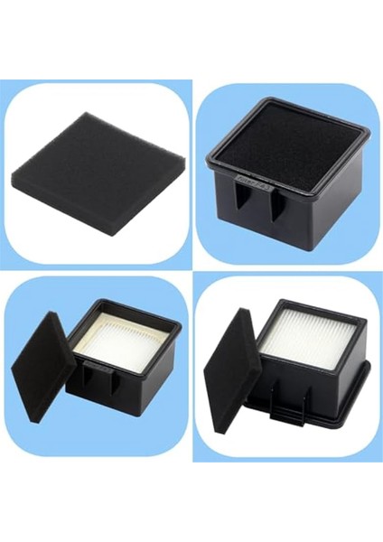 Paket F43 Hepa Filtre ve Köpük Filtreler 2PY1105000 Yedek Dik Vakum ile Uyumlu (Yurt Dışından)