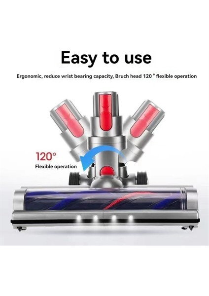 V15 V11 V10 V8 LED Farlı, Yumuşak Silindir Fırçalı, Sert Zemin Şarjlı Dikey Elektrikli Süpürgeler (Yurt Dışından)