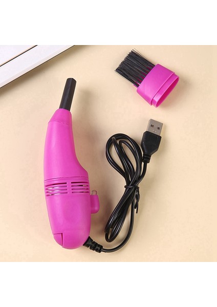 Bilgisayar Süpürgesi, Klavye Temizleyici Mini USB Dikiş Makinesi Gül Kırmızı (Yurt Dışından)