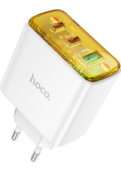 CS44A Akıllı PD65W + Qc3.0 Gan Usb-C + Usb-A Hızlı Şarj Adaptörü