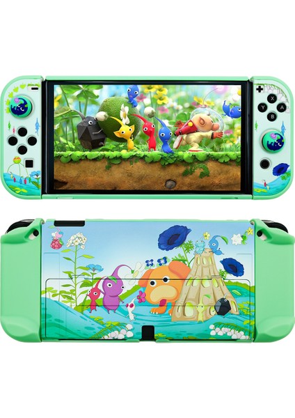 Nintendo Switch OLED Konsol Koruyucu Pikmin Tema Pc Kılıf (Yurt Dışından)