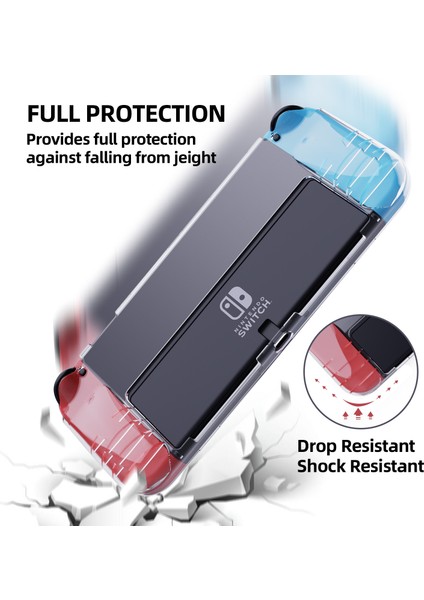 Nintendo Switch OLED Kasetleri Tutabilen Düşmeyi Önleyen Şeffaf Koruyucu Kılıf (Yurt Dışından) modelleri