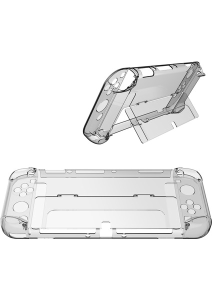 Switch OLED Standlı Şeffaf Kristal Kasa Kılıf (Yurt Dışından)