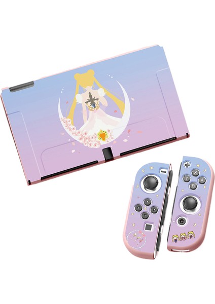 Nintendo Switch OLED Mat Koruyucu Güzel Kız Serisi Kılıf (Yurt Dışından)