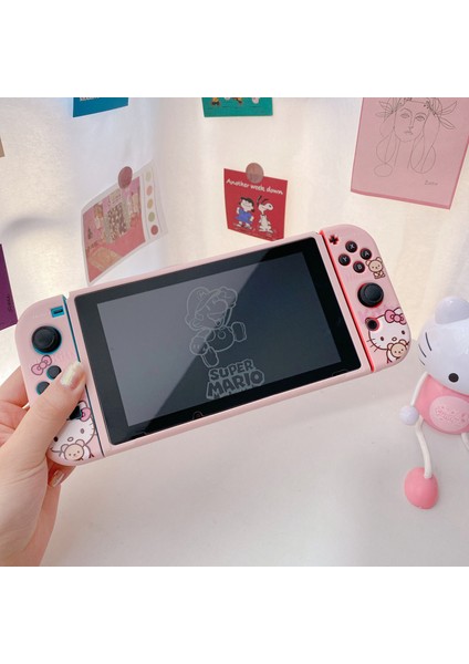 Nintendo Switch OLED Için Hello Kitty Düşmeye Karşı Koruyucu Kılıf (Yurt Dışından)