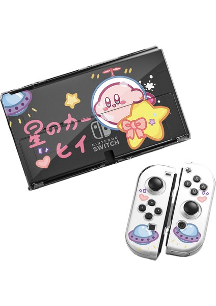 Nintendo Switch OLED Tpu Mat Kabartmalı Koruyucu Kirby Kılıf (Yurt Dışından)