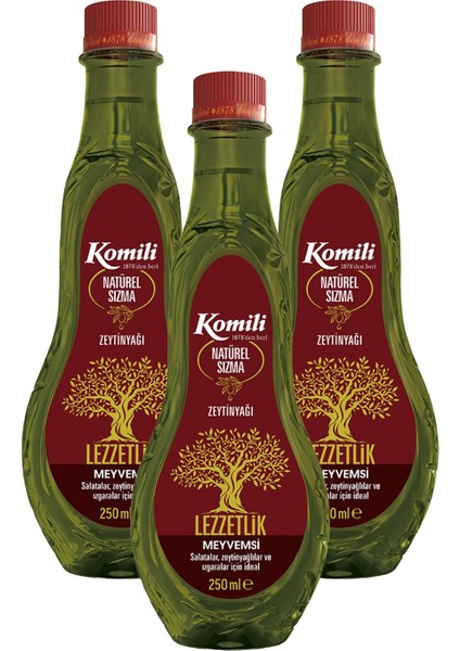 Natürel Sızma Zeytinyağı 250 ml x 3 Adet