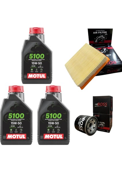 Cf Moto Sr 450 Motul 5100 15W50 Boss Filtre Bakım Seti