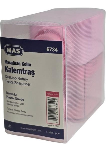 6734 Masaüstü Kollu Kalemtraş - Pembe