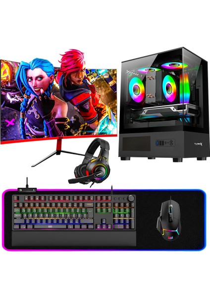 DRX6844 I5 12400F 32GB Ram 1tb Nvme RTX3050 23.6 165Hz Curved Oyuncu Masaüstü Bilgisayarı