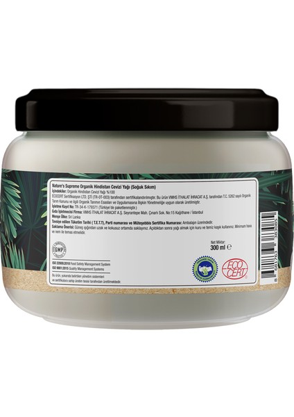 Organik Hindistan Cevizi Yağı 300 mL (Soğuk Sıkım) modelleri