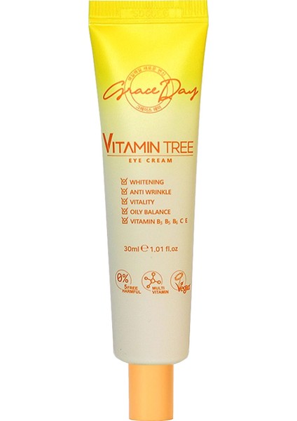 Aydınlatıcı Niacinamide ve Vitamin Kompleksi Içeren Vegan Göz Kremi Vitamin Tree Eye Cream